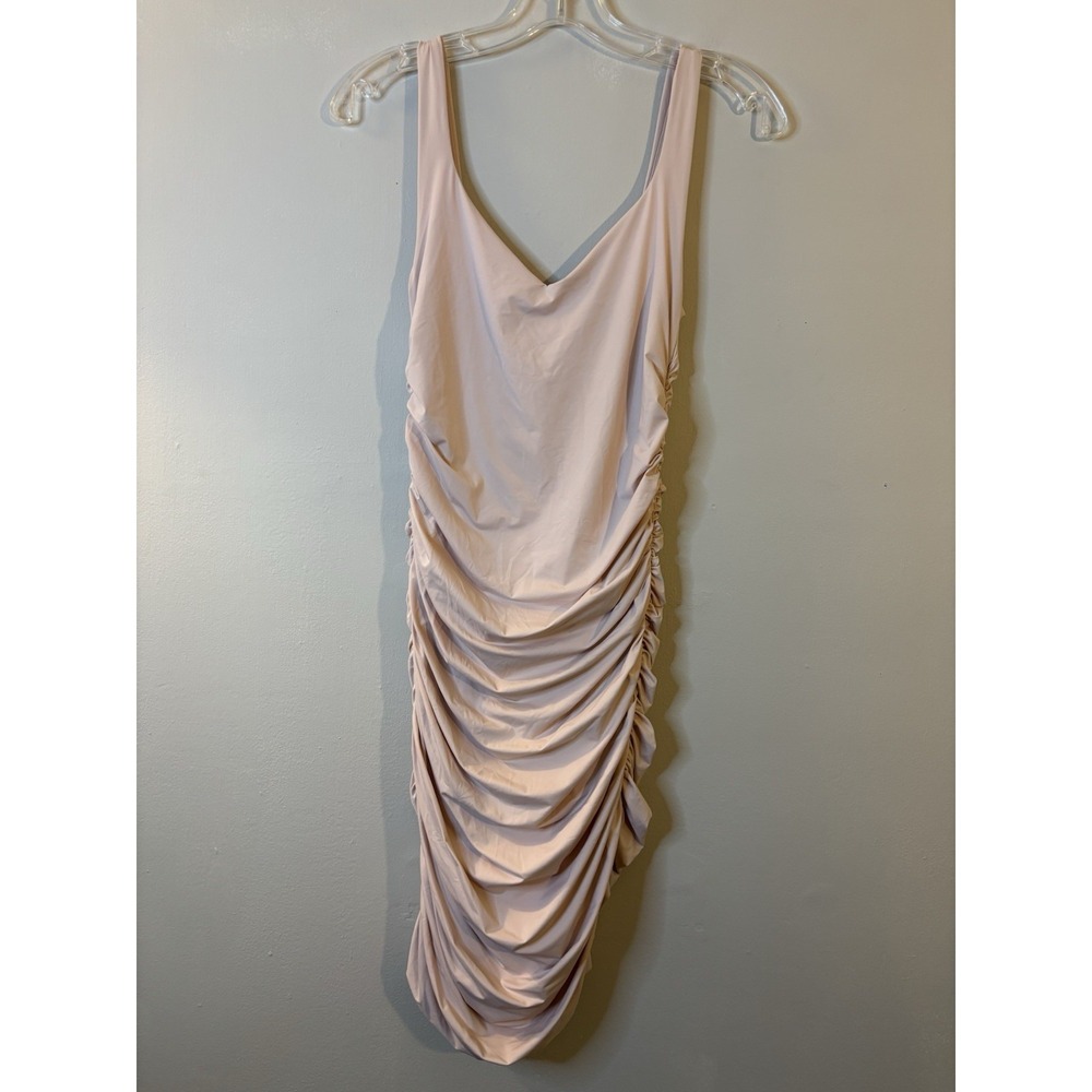 TEN by BABATON Baby Pink Ruched Tank Mini Dress S ARITZIA Party